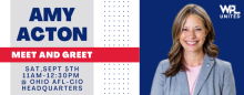 Amy Acton Meet and Greet Banner